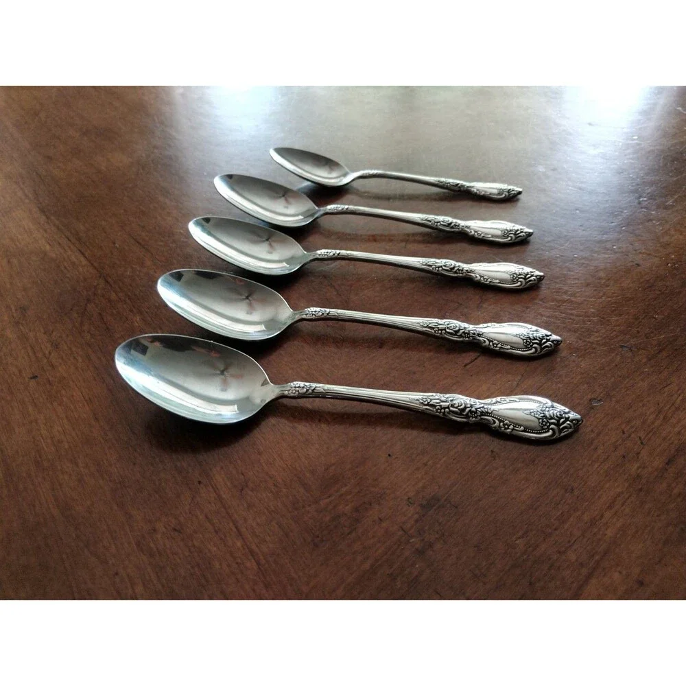 Mixed Lot 5x Oneida Wordsworth Table Soup Spoon 6.8
